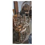 5 matching dinning room chairs (some damaged)