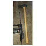 Wood axe/maul and electric chain saw