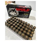 Box of 50 wolf .45 auto 250gr ammo