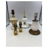 Three fixer upper lamp base two small lamps.