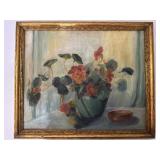 1935 oil painting on canvas 'Bouquet of Flowers,