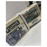 Two queen, size 4 piece flannel sheet sets