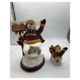 Washington Redskins Snow man plus ornament in Box