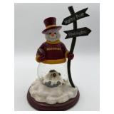 Washington Snowman Redskins Globe in Box