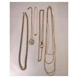 Gold tone chain necklaces
