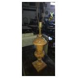 33in Alabaster stone italian style table lamp has