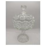 LE  Smith moon and stars clear glass lidded