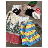 Christmas table runner, winner hats, toddlers