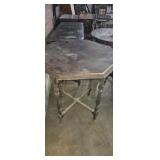 Damaged octagonal ornate side table 29x29x30in