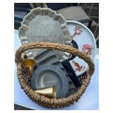 Big basket with miscellaneous collectibles,