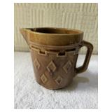 Vintage Monmouth western stoneware batter pitcher