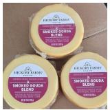 3- 10oz bricks of Hickory farms smoked gouda