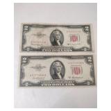 2 1953 Red seal $2