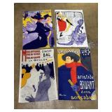 French vintage cotton tea towels featuring