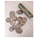 1 rolls of Dimes and mixed change