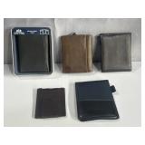 New leather billfolds/wallets, money clip
