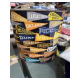 College University pennant waste can