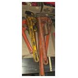 Ridgid pipe wrench assortment various sizes