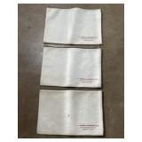 3 vintage EC Frazier zipping document bags
