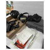 Two sets of ear defenders, magazine  belt  cases,