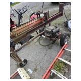 Log splitter, needs tires and a bolt cutter or