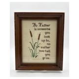 Framed cross stitch