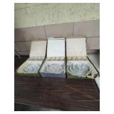 Group of three 4 piece Federal Glass hospitality