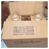 Set of vintage old new stock etched libby