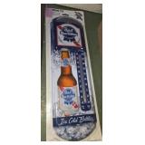 Modern pabsts blue ribbon metal thermometer