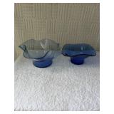 2 ruffled Viking bowls one 4ï¿½ x 6, other 3 x 6.