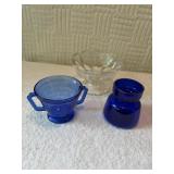 Cobalt, blue flower, vase, cobalt, blue sugar,