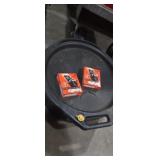 Oil changing pan and auto lite spark plugs