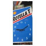 Shells , Rotella T advertising clock
