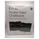 Double sided chalkboard first and last day of