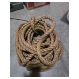 Large roll of Manila rope