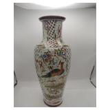 Hand-painted ceramic vase Portugal signed and