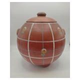 Ransburg pottery 1940s burnt orange footed cookie