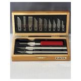X-ACTO knife set in wooden case