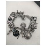 Silver charm bracelet Mark Sterling. 2.975oz
