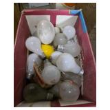 Box of loose light bulbs
