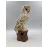 Ceramic Owl on ceramic tree stump
