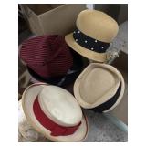 Vintage hats in original boxes, LS Ayers, blocks,
