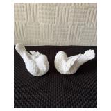 Santini Italian alabaster dove figurines.