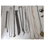 Silver and gold tone chains