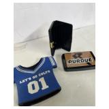 2 Purdue hard case card wallets and letï¿½s go