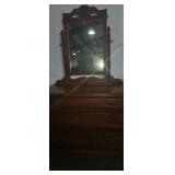 Traditional style mirrored dresser 3 drawer