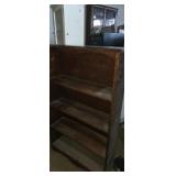 Small 4 shelf wooden bookcase 30x9x49in
