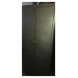 Metal coat double door cabinet 26x21x64in