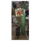 Oxy/Acetylene torch welding set up with tanks