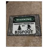 18 in x 27 in Bigfoot Warning door mat